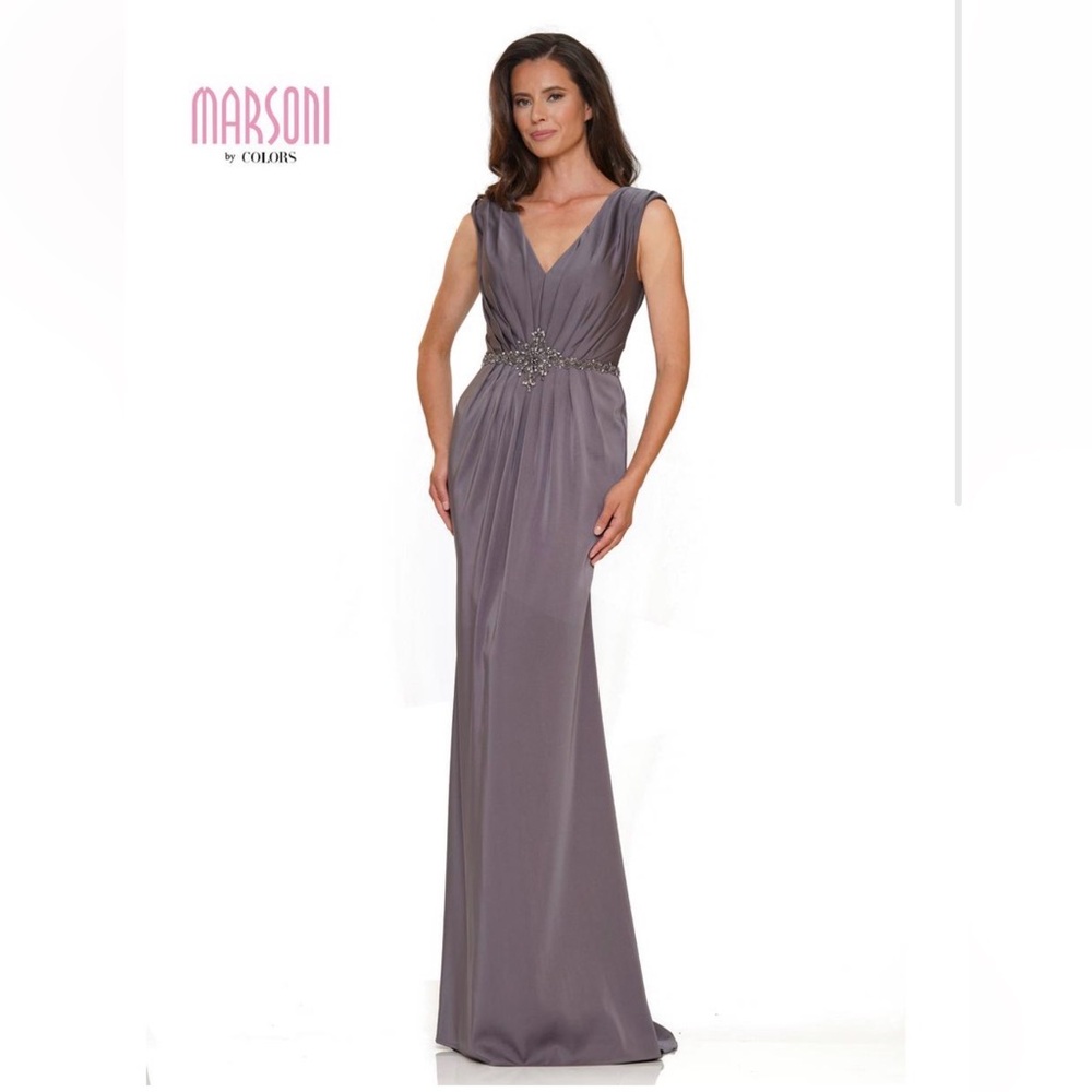Sophisticated Charcoal Evening Gown